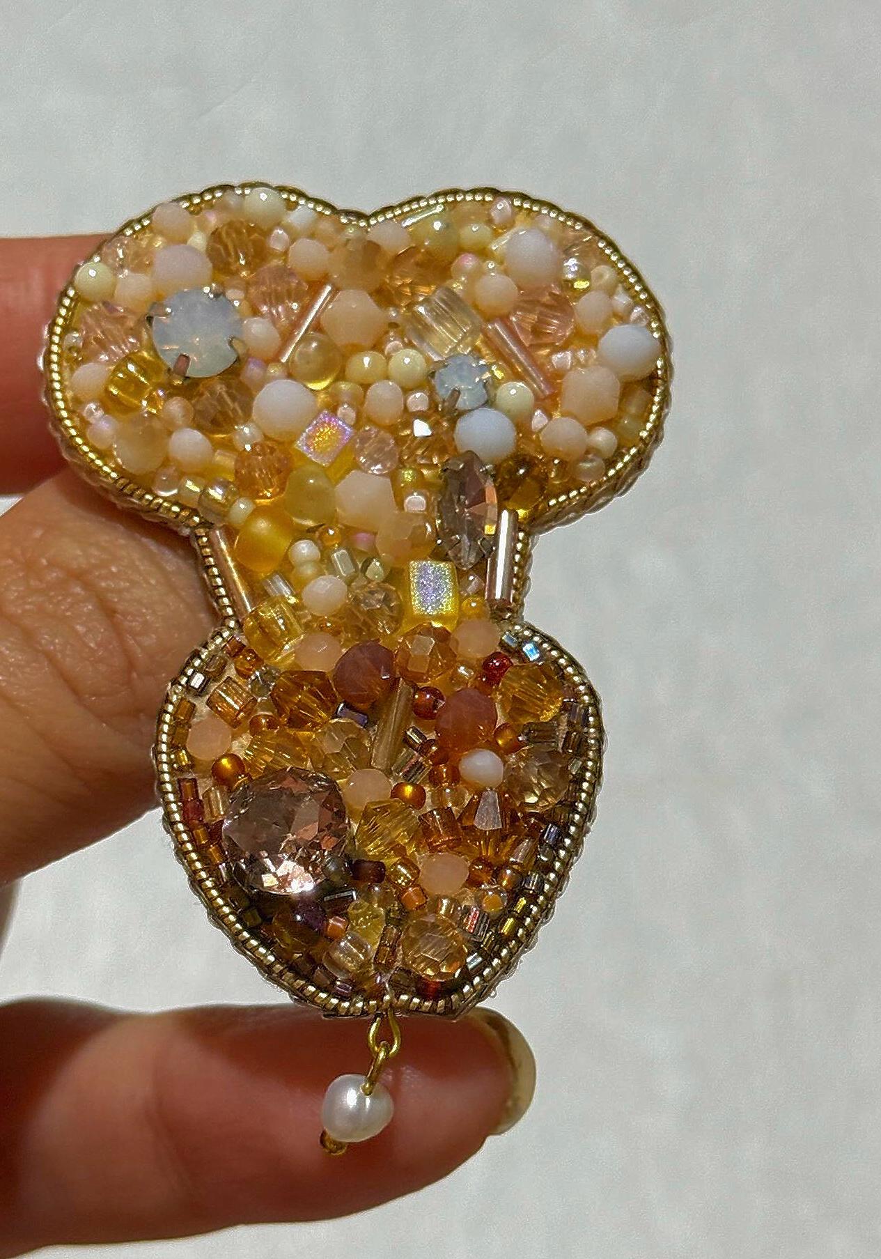 Handmade Beaded Willy Brooch, Naughty Gag Gift