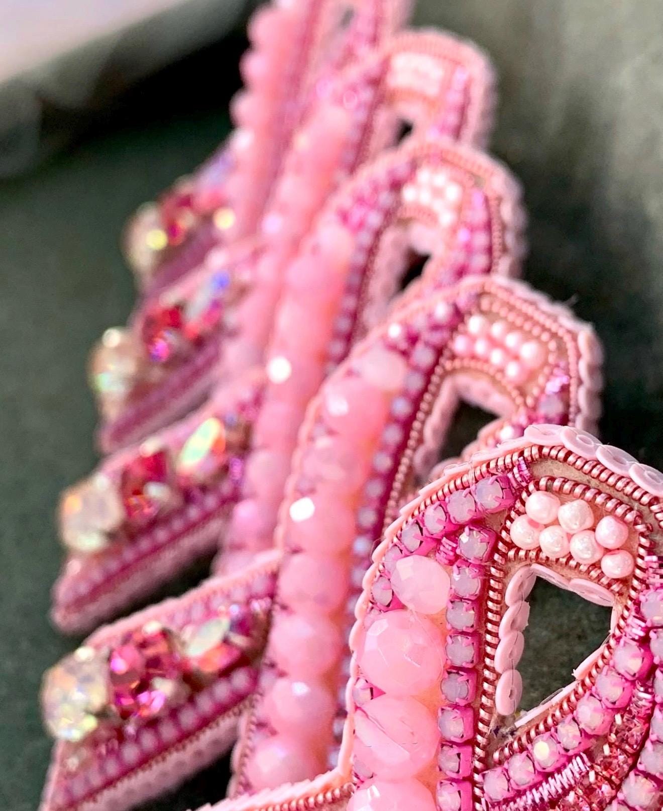 Handmade Beaded Pink Ribbon Brooch: Breast Cancer Awareness Pin