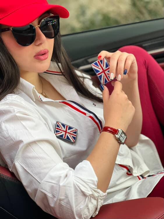 Handmade Beaded Union Jack Brooch: British Flag Pin