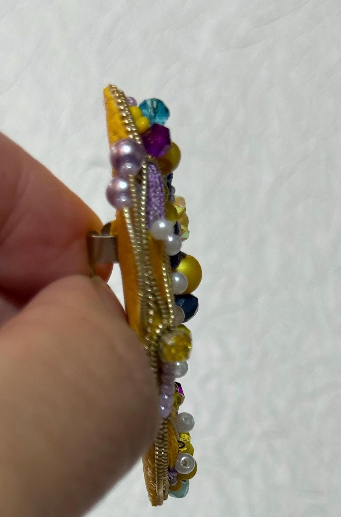 Handmade Beaded Butterfly Brooch: Embroidered Insect Pin