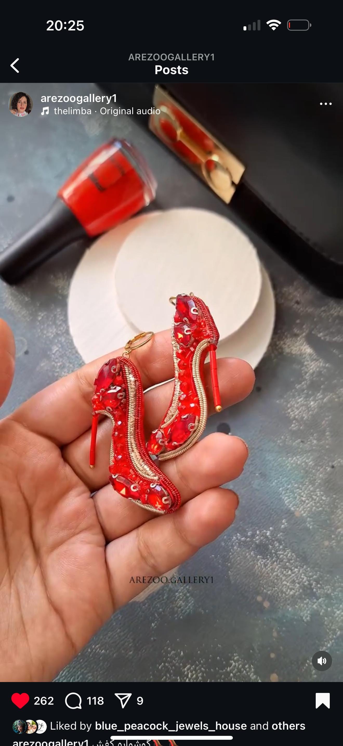 Handmade Red Stiletto Earrings: Beaded High Heel Jewelry