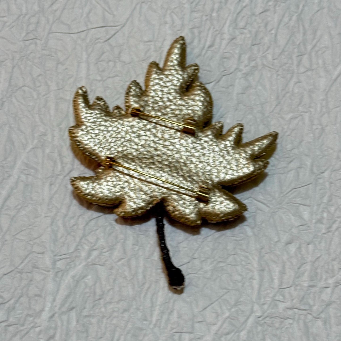 Handmade Beaded Autumn Leaf Brooch: Red, Orange, Yellow Fall Jewelry