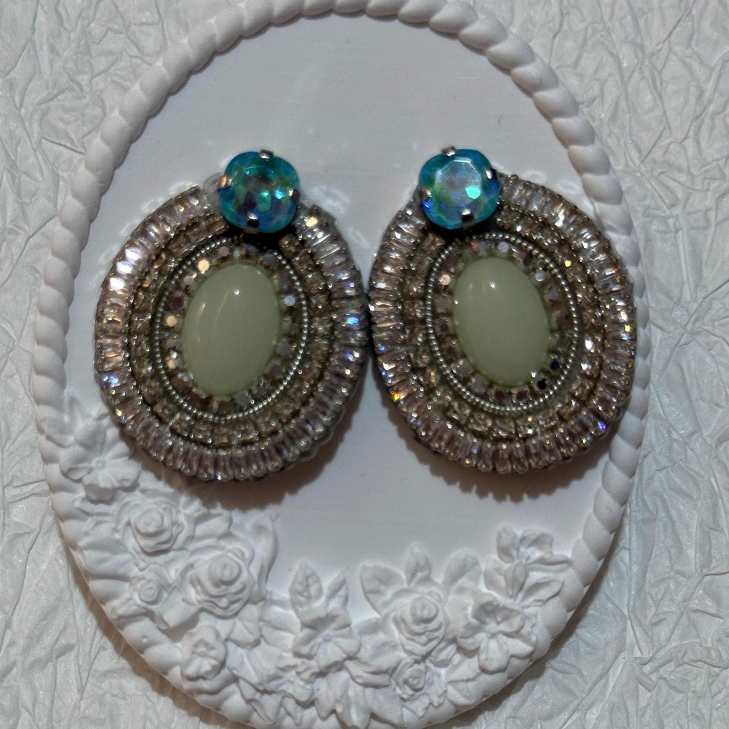 Glow-in-the-Dark Beaded Earrings: Handmade Luminous Stone Jewelry