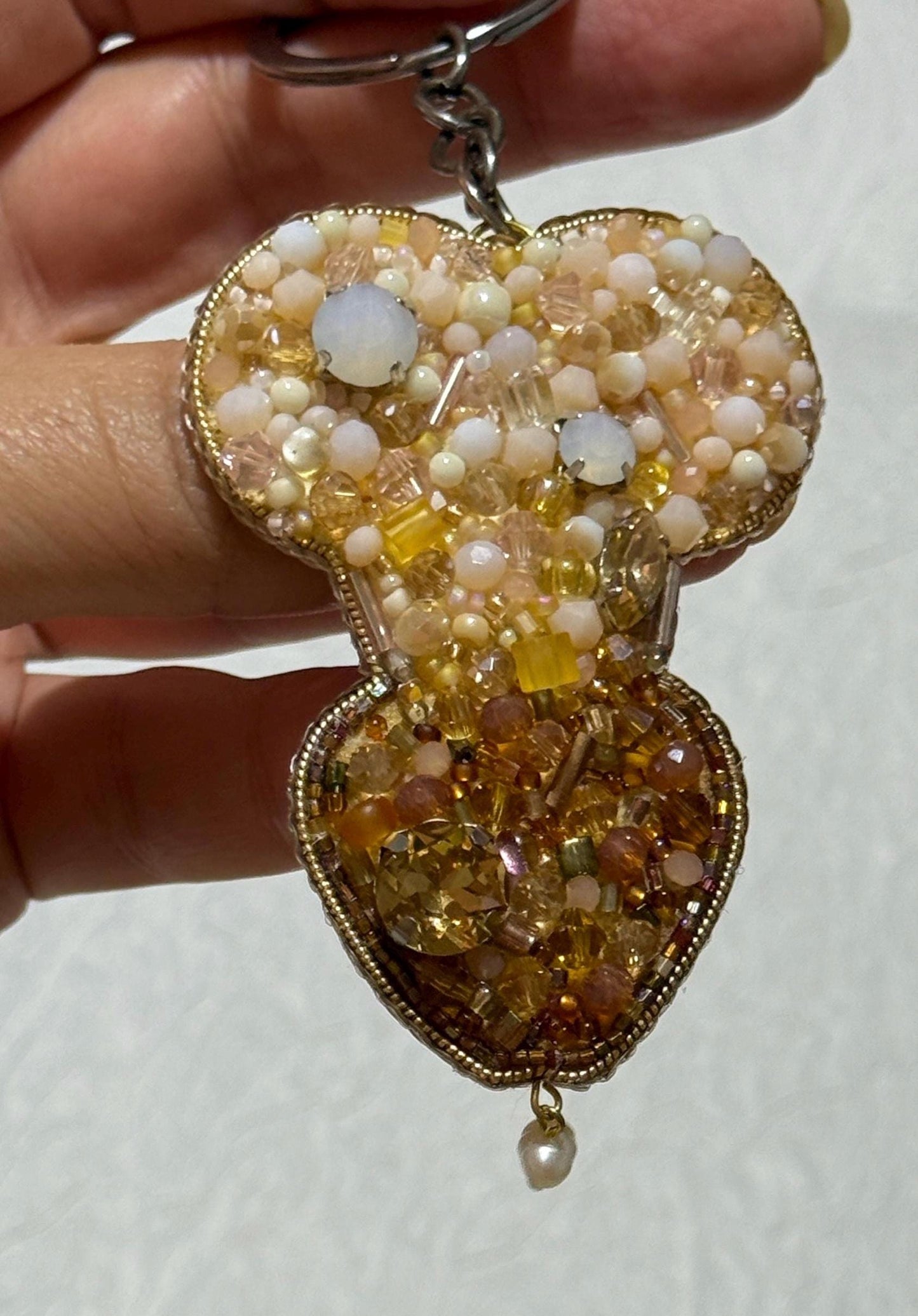 Funny Beaded Willy Keychain, Naughty Bachelorette Gag Gift