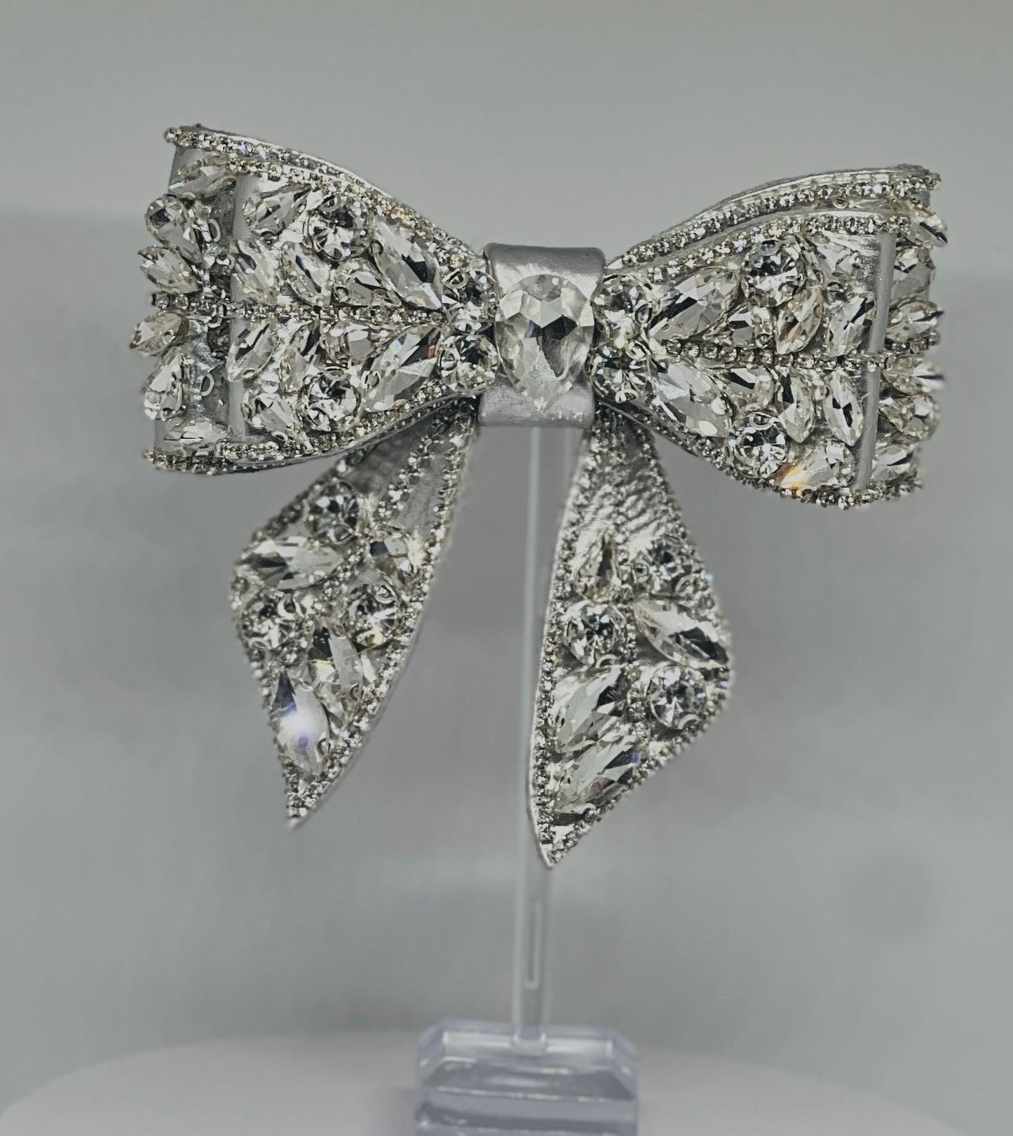 Crystal Bow Brooch for Women | Rhinestone Bridal Pin | Elegant Statement Accessory