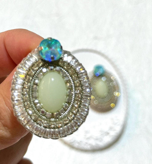 Glow-in-the-Dark Beaded Earrings: Handmade Luminous Stone Jewelry