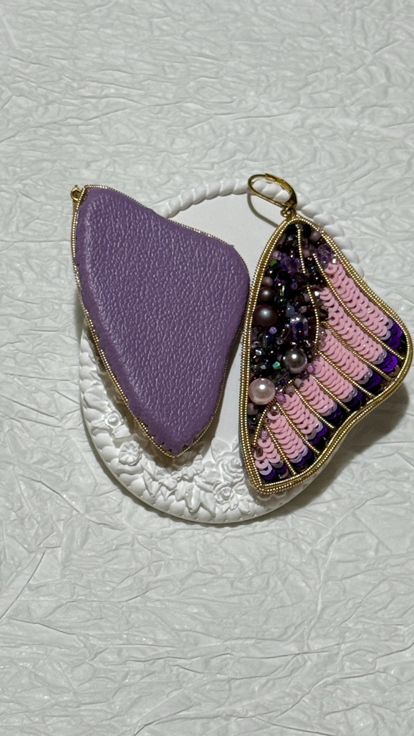 Handmade Beaded Sequin Earrings: Pearl Drop Statement Jewelry