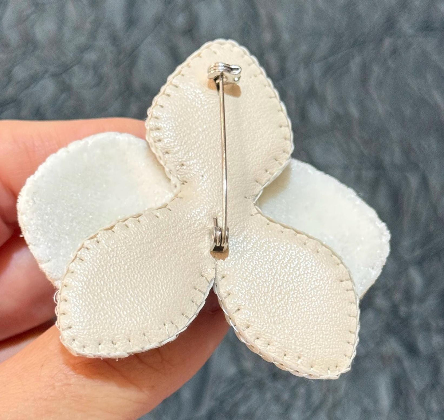 Handmade Beaded Orchid Brooch: Sequin Pearl Floral Pin