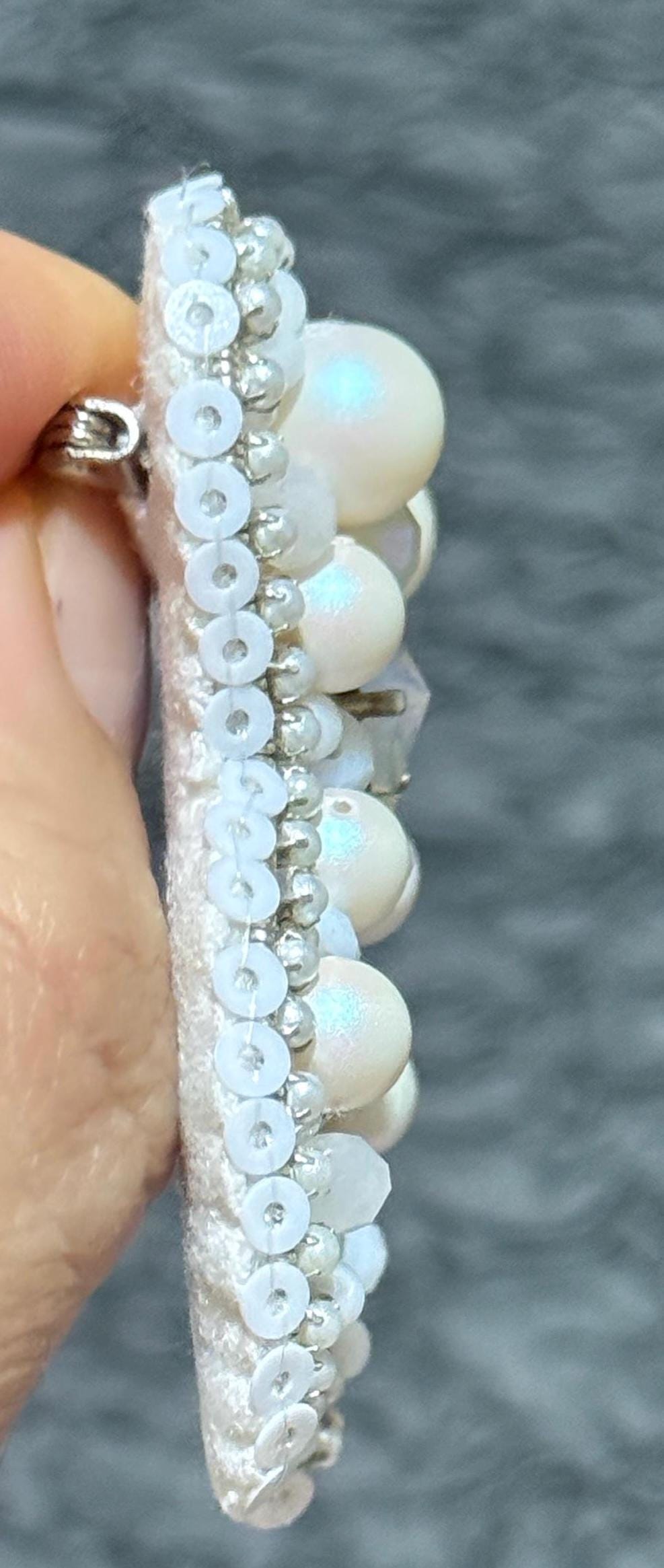 Handmade Beaded Tooth Brooch: Pearl Dentist Gift Pin