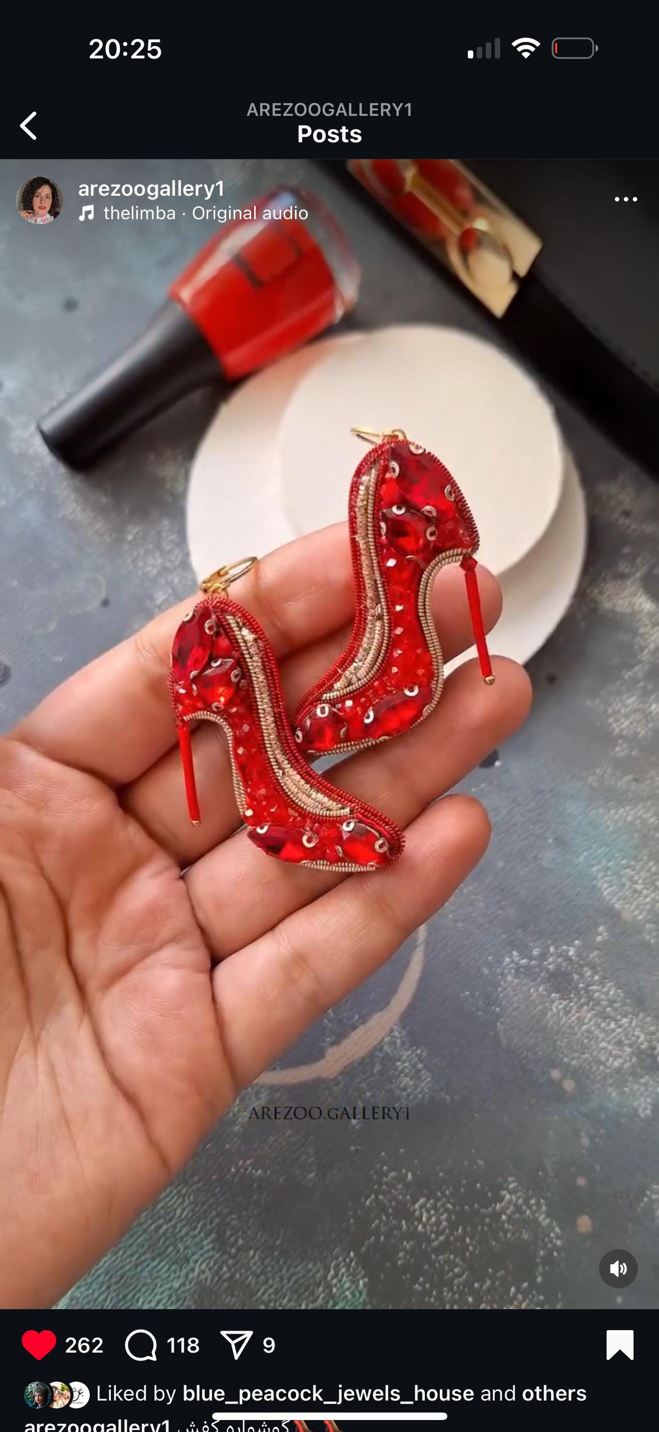Handmade Red Stiletto Earrings: Beaded High Heel Jewelry