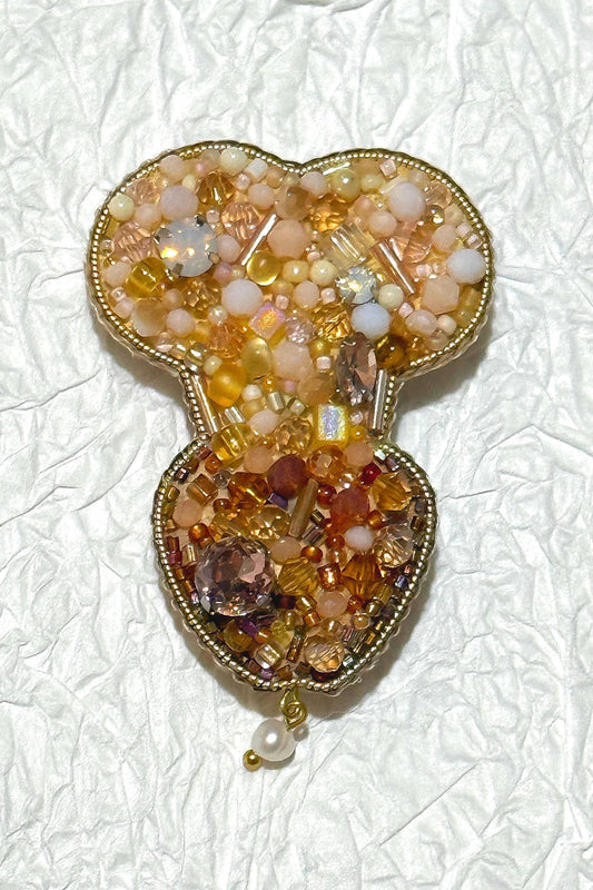 Handmade Beaded Willy Brooch, Naughty Gag Gift