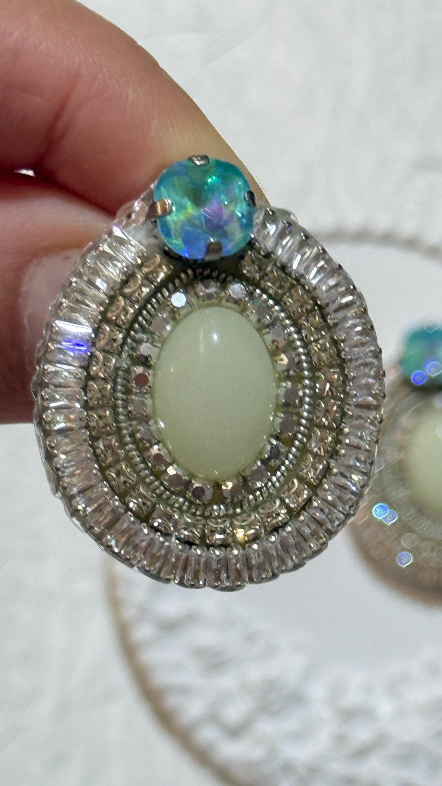 Glow-in-the-Dark Beaded Earrings: Handmade Luminous Stone Jewelry
