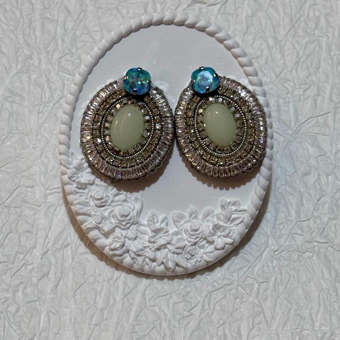Glow-in-the-Dark Beaded Earrings: Handmade Luminous Stone Jewelry