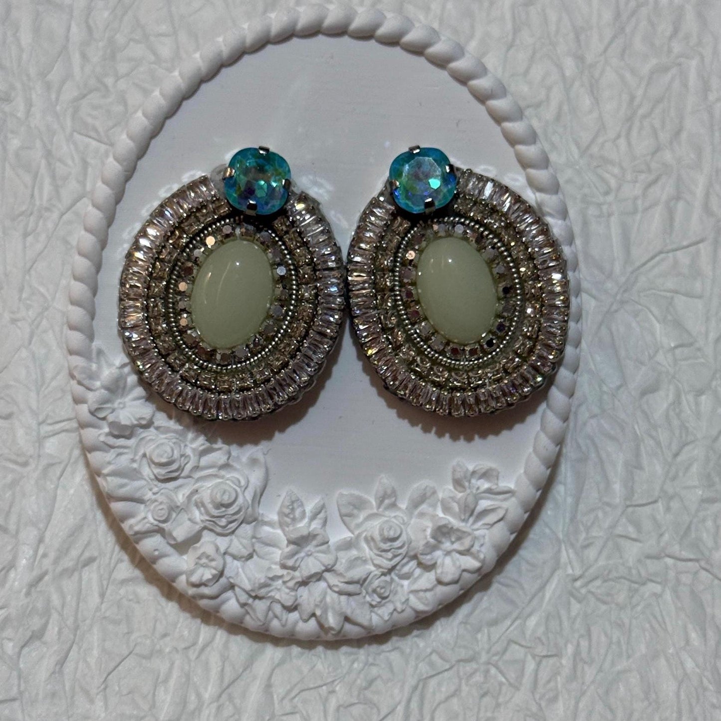 Glow-in-the-Dark Beaded Earrings: Handmade Luminous Stone Jewelry