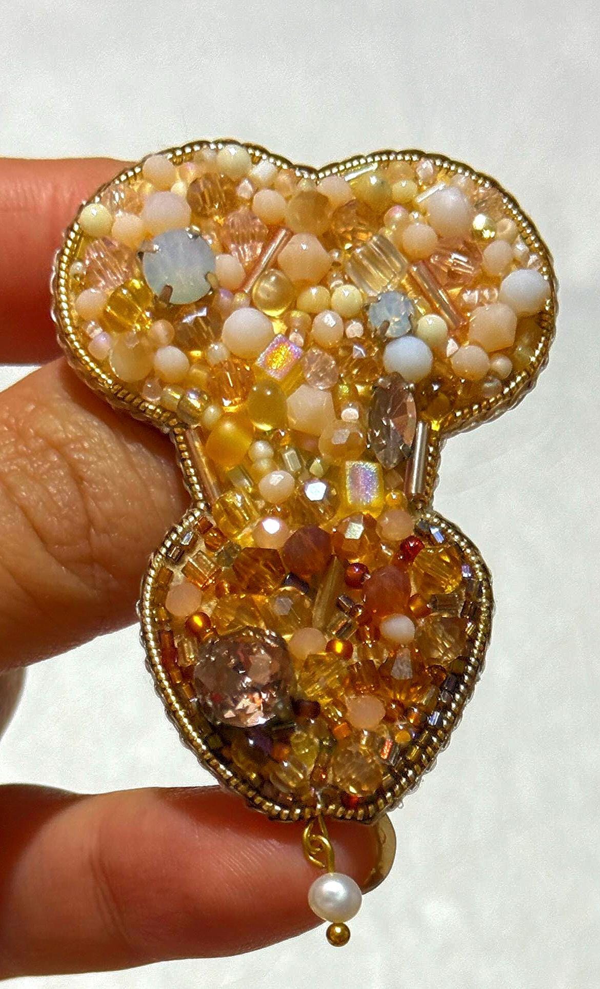 Handmade Beaded Willy Brooch, Naughty Gag Gift